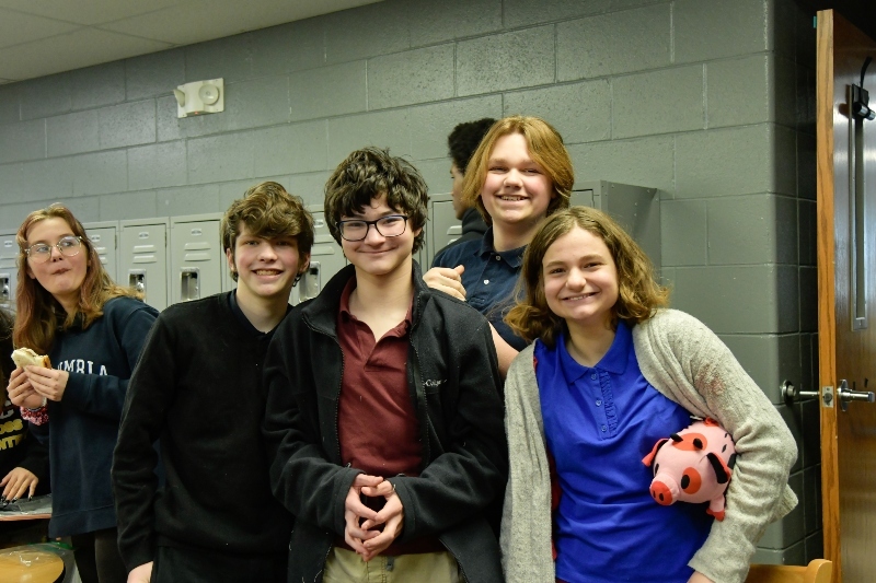5 Jackson Preparatory & Early College middle school students smile at the camera.