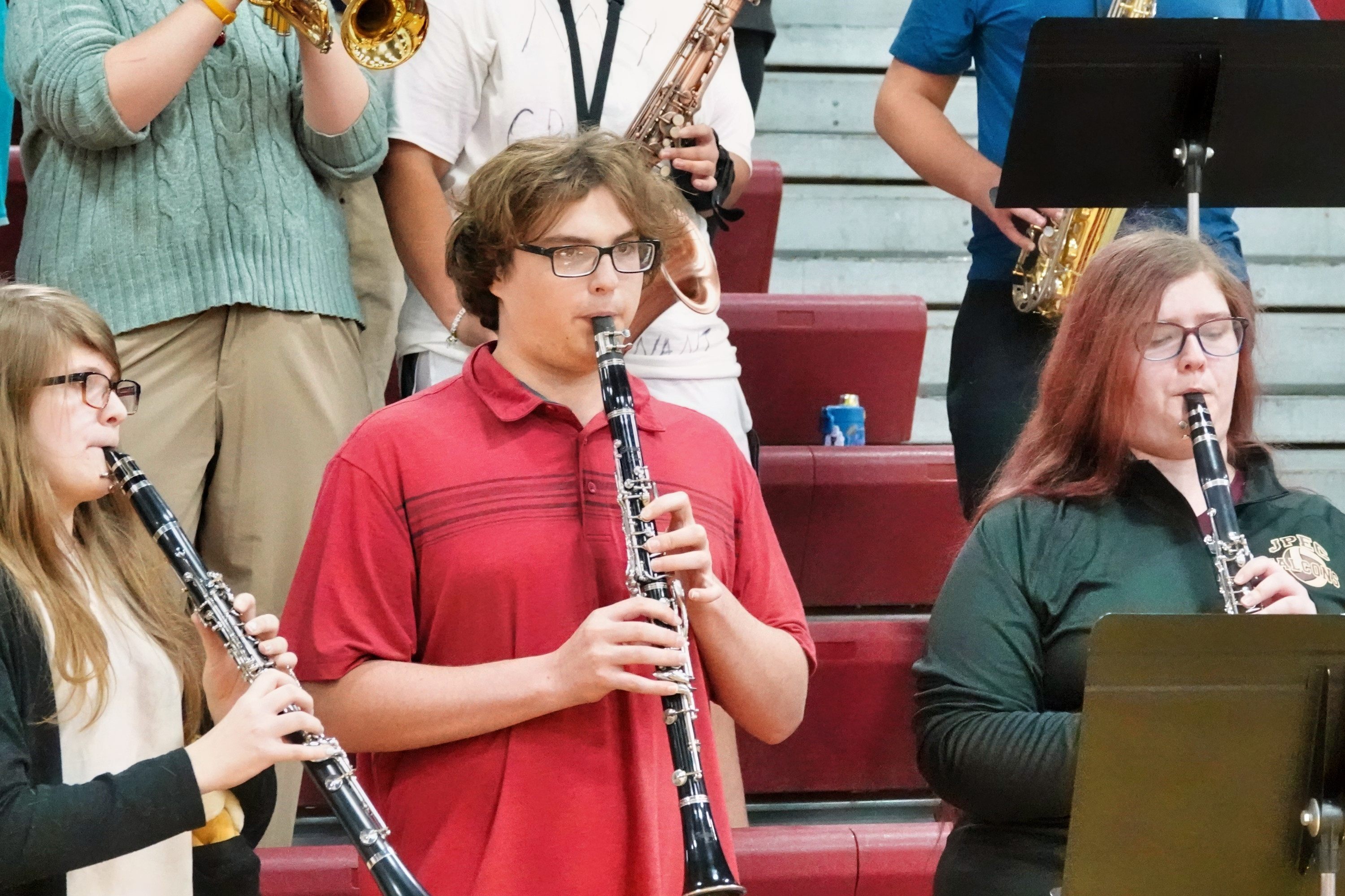band playing at homecoming celebration