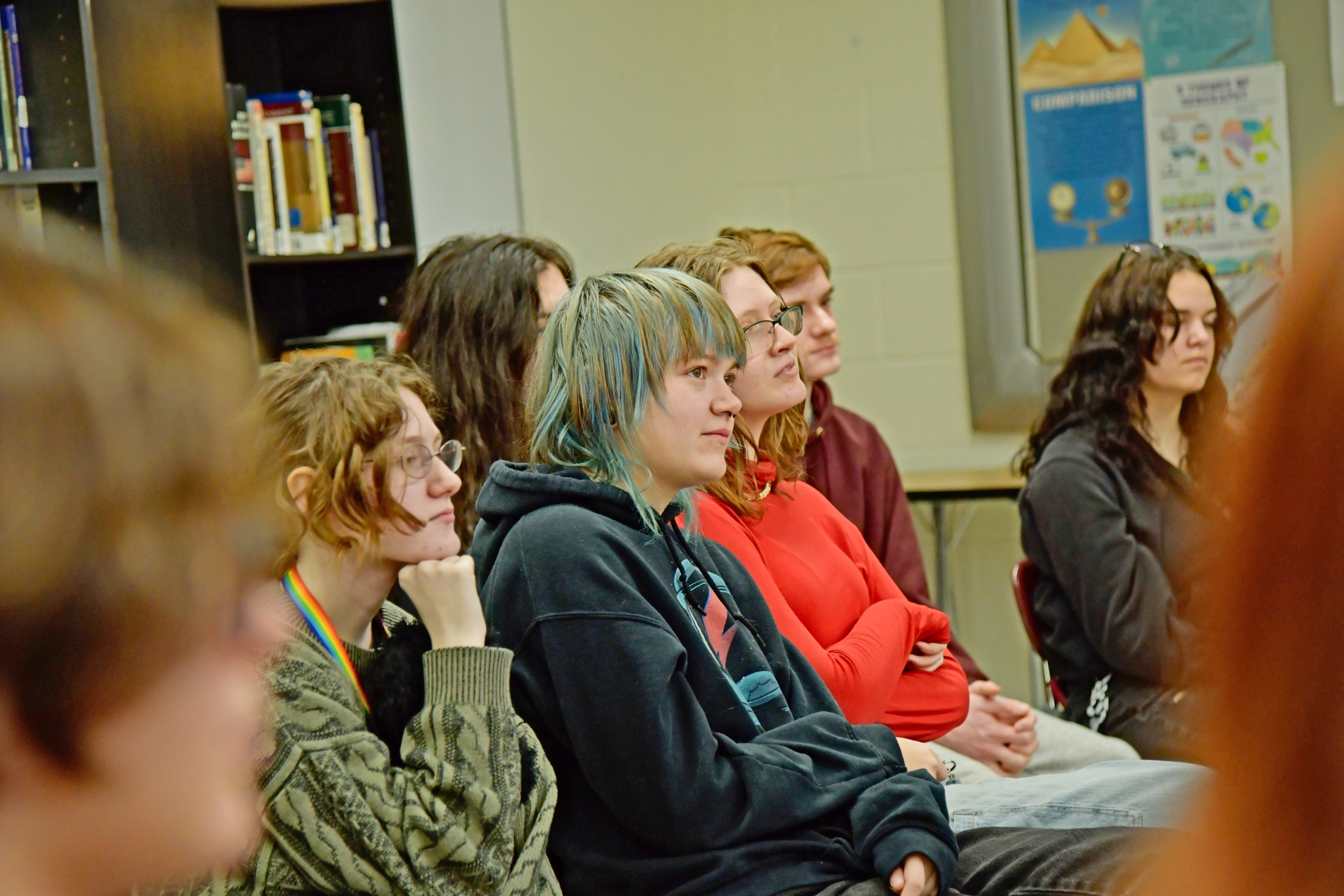 Jackson Preparatory & Early College students listen intently to a teacher during class.