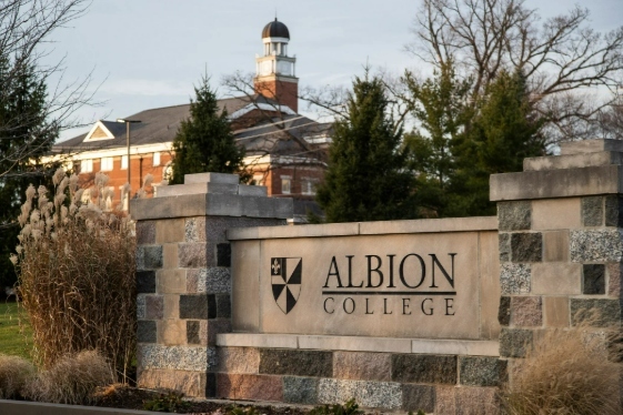 An exterior view of the campus of Albion College, an educational partner with Jackson Preparatory & Early College
